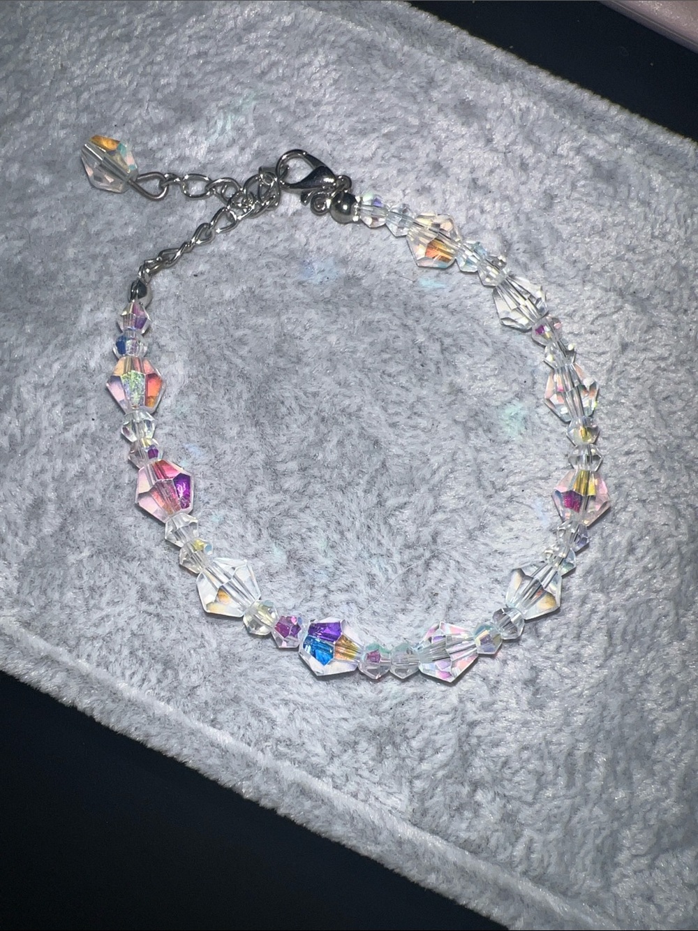 Crystal Aurora Beaded Bracelet - Clear